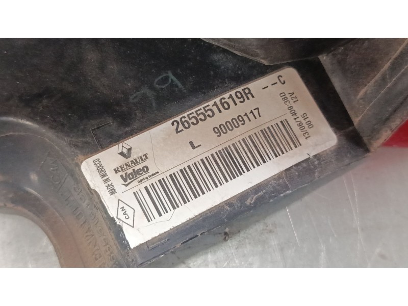 Recambio de piloto trasero izquierdo para dacia dokker furgoneta/monovolumen 1.6 lpg referencia OEM IAM 265551619R  