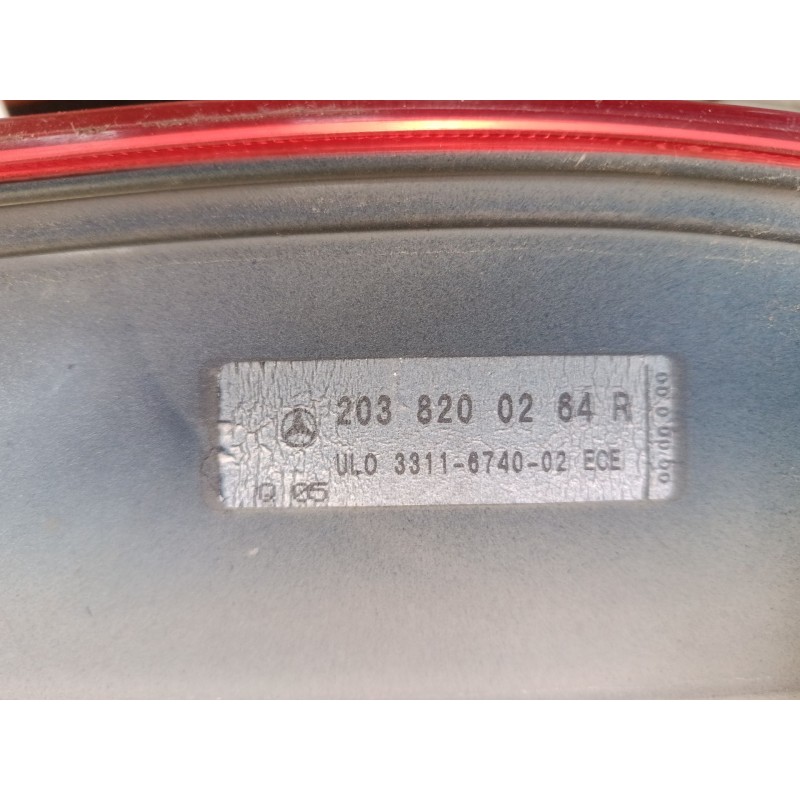 Recambio de piloto trasero derecho para mercedes-benz clase c (w203) c 200 kompressor (203.042) referencia OEM IAM 2038200264R  