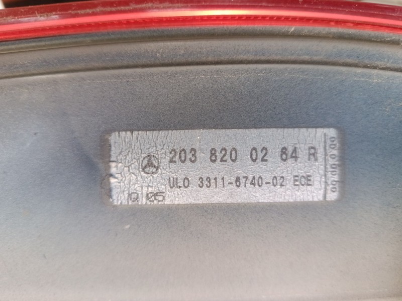 Recambio de piloto trasero derecho para mercedes-benz clase c (w203) c 200 kompressor (203.042) referencia OEM IAM 2038200264R  