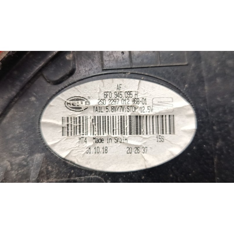 Recambio de piloto trasero izquierdo para seat ibiza v (kj1, kjg) 1.0 mpi referencia OEM IAM 6F0945095H  