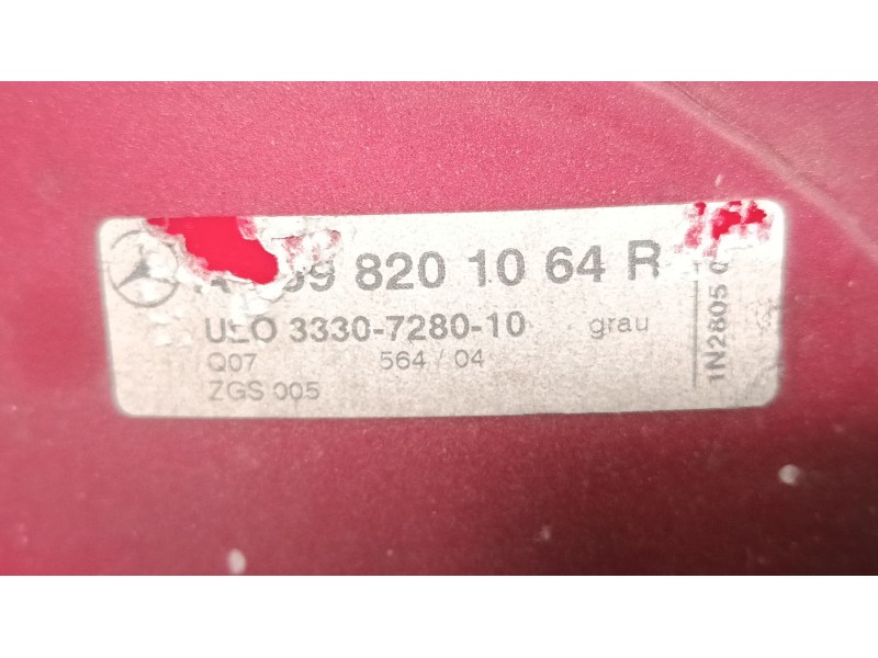 Recambio de piloto trasero derecho para mercedes-benz clase a (w169) a 180 cdi (169.007, 169.307) referencia OEM IAM A1698201064
