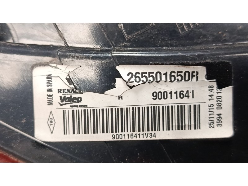 Recambio de piloto trasero derecho para renault megane iii hatchback (bz0/1_, b3_) 1.2 tce (bz2b, bz11) referencia OEM IAM 26550