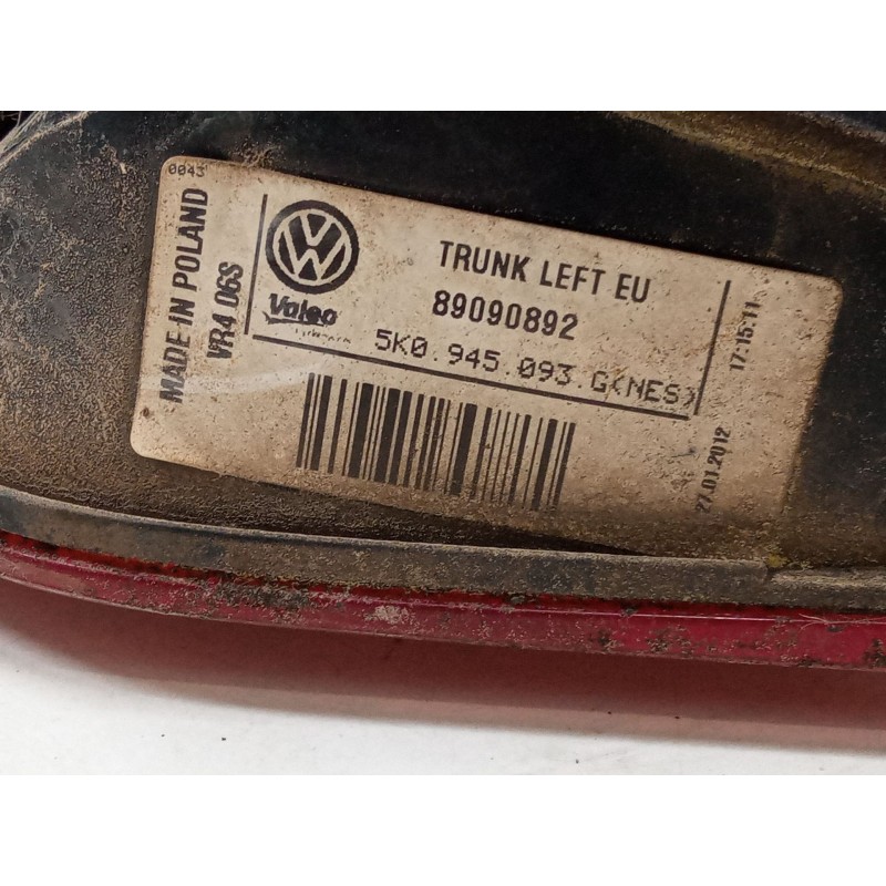 Recambio de piloto trasero porton izquierdo para volkswagen golf vi (5k1) 1.2 tsi referencia OEM IAM 5K0945093G  