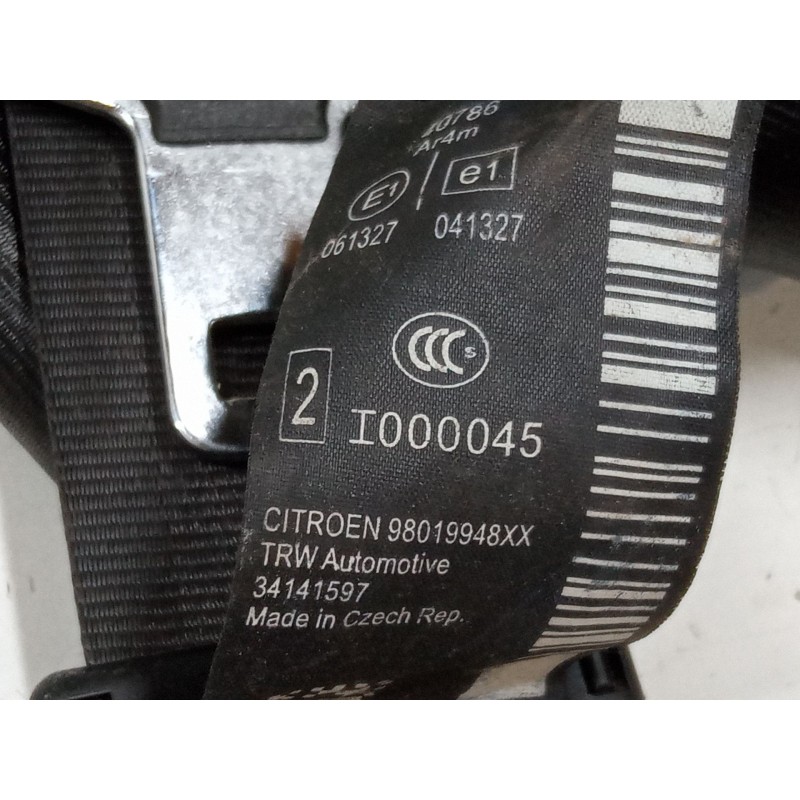 Recambio de cinturon seguridad trasero derecho para citroën c3 ii (sc_) 1.0 vti 68 referencia OEM IAM   