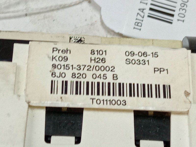 Recambio de mando calefaccion / a/a para seat ibiza iv (6j5, 6p1) 1.2 referencia OEM IAM 6J0820045B  