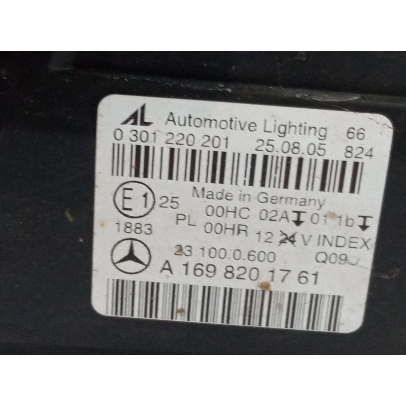 Recambio de faro izquierdo para mercedes-benz clase b sports tourer (w245) b 180 cdi (245.207) referencia OEM IAM A1698201761  