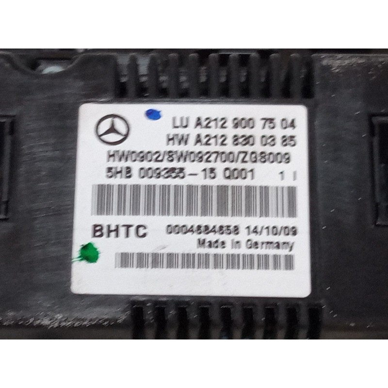 Recambio de mando climatizador para mercedes-benz clase e (w212) e 350 cgi (212.057) referencia OEM IAM A2129007504  