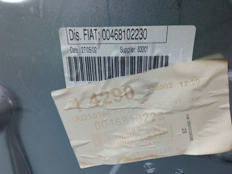 Recambio de elevalunas electrico derecho 3p para fiat stilo (192_) 1.6 16v (192_xb1a) referencia OEM IAM 00468102230  