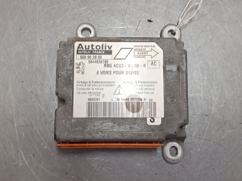 Recambio de centralita airbag para peugeot 406 (8b) 1.8 16v referencia OEM IAM 9644836780 600902800 