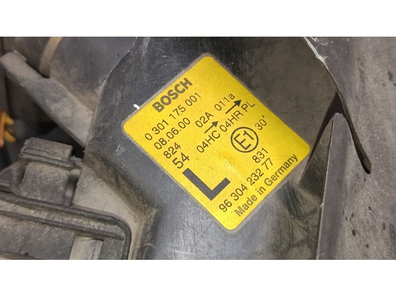 Recambio de faro izquierdo para peugeot 406 (8b) 1.8 16v referencia OEM IAM 9630423277 0301175001 