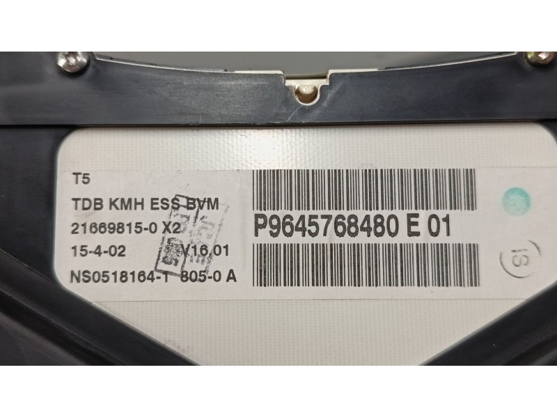 Recambio de cuadro instrumentos para peugeot 307 (3a/c) 2.0 hdi 90 referencia OEM IAM p9645768480  