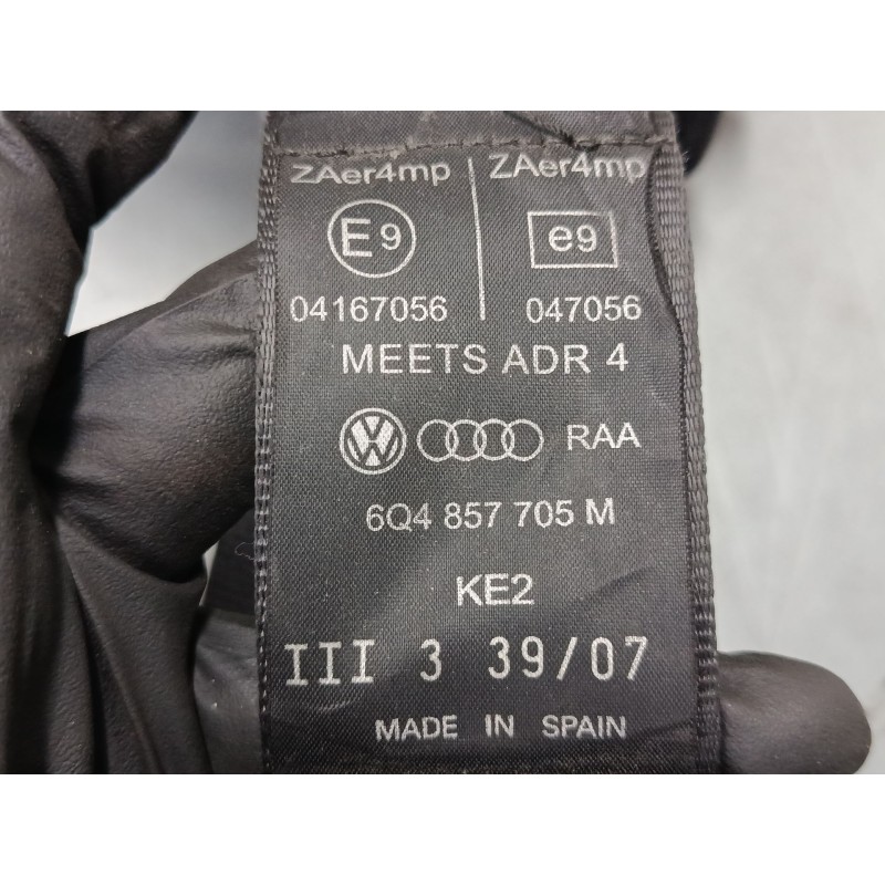 Recambio de cinturon seguridad delantero izquierdo para volkswagen polo iv (9n_, 9a_) 1.4 16v referencia OEM IAM 6Q4857705M  