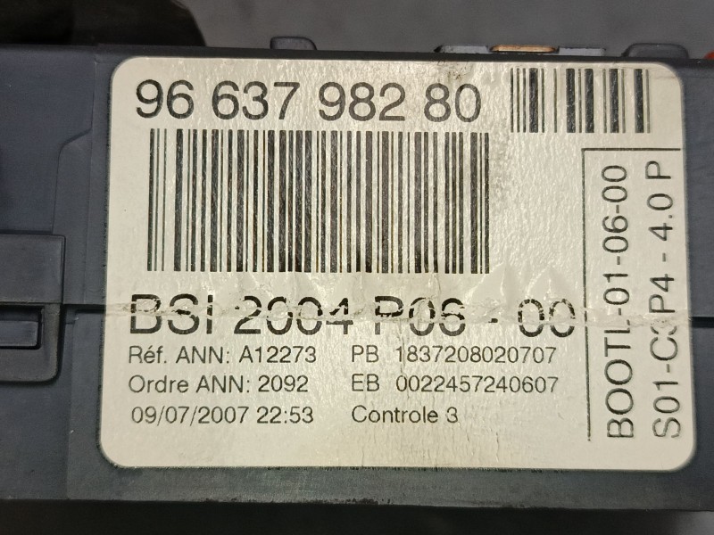 Recambio de bsi para peugeot 207/207+ (wa_, wc_) 1.4 referencia OEM IAM 9663798280  