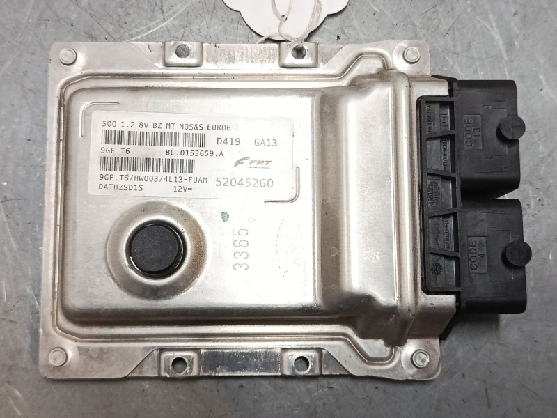 Recambio de centralita motor uce para fiat 500 (312_) 1.2 (312axa1a) referencia OEM IAM 52045260 9GFT6 BC0153659A