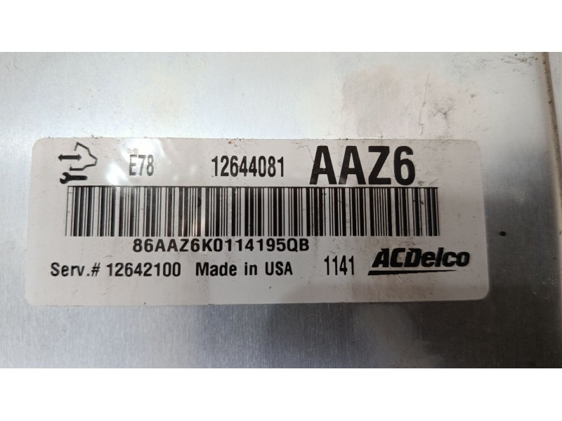 Recambio de centralita motor uce para opel astra j (p10) 1.4 turbo (68) referencia OEM IAM 12644081AAZ6  