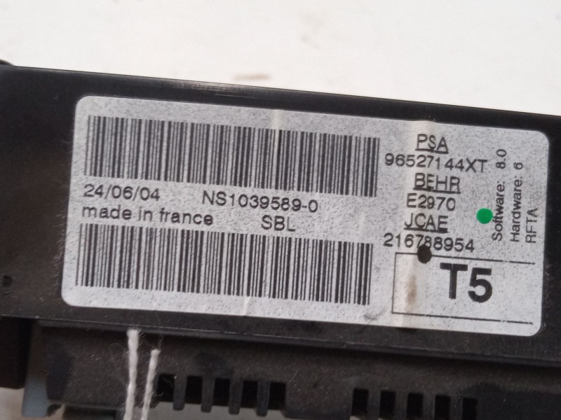 Recambio de mando climatizador para peugeot 307 (3a/c) 1.4 16v referencia OEM IAM 96527144XT  