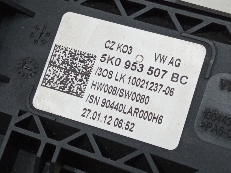 Recambio de mando luces para volkswagen golf vi (5k1) 1.2 tsi referencia OEM IAM 5K0953507BC  