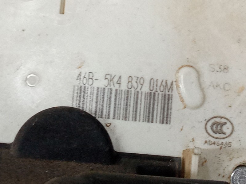Recambio de cerradura puerta trasera derecha para volkswagen golf vi (5k1) 1.2 tsi referencia OEM IAM 5K4839016M  