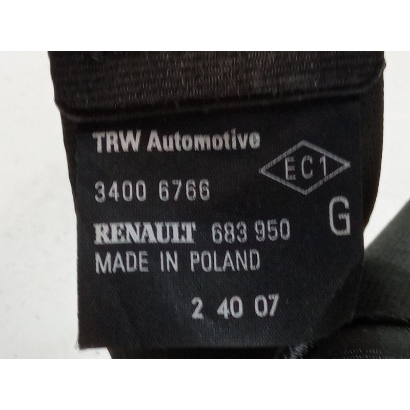 Recambio de cinturon seguridad trasero izquierdo para renault clio iii (br0/1, cr0/1) 1.5 dci (br17, cr17) referencia OEM IAM 68