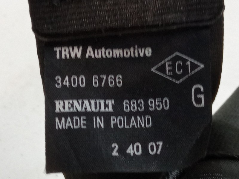 Recambio de cinturon seguridad trasero izquierdo para renault clio iii (br0/1, cr0/1) 1.5 dci (br17, cr17) referencia OEM IAM 68