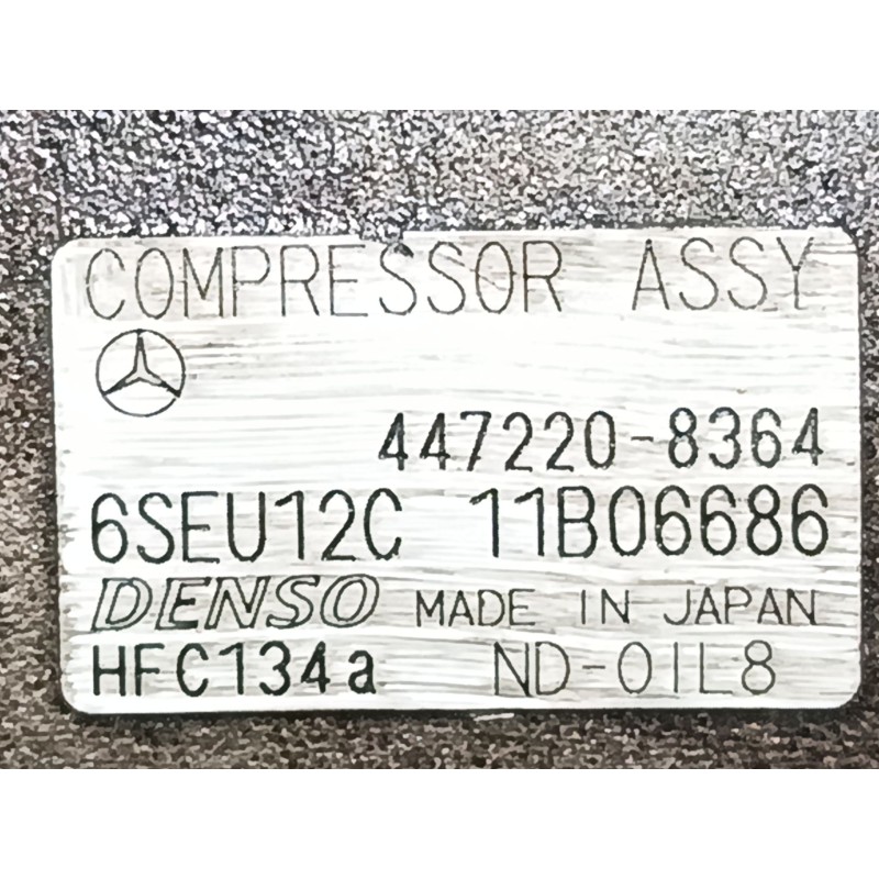 Recambio de compresor a/a para mercedes-benz clase a (w168) a 190 (168.032, 168.132) referencia OEM IAM 4472208364  