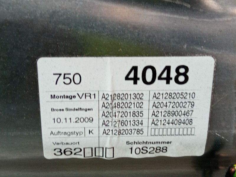 Recambio de elevalunas electrico delantero derecho para mercedes-benz clase e (w212) e 350 cgi (212.057) referencia OEM IAM A212