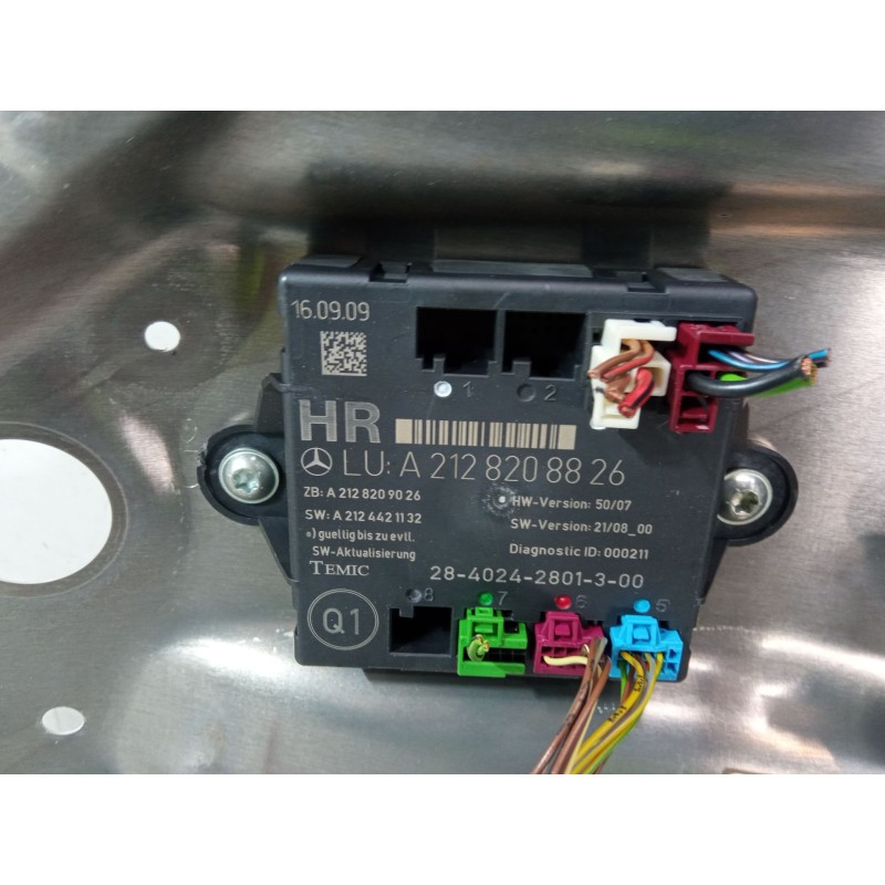 Recambio de elevalunas electrico trasero derecho para mercedes-benz clase e (w212) e 350 cgi (212.057) referencia OEM IAM A21282