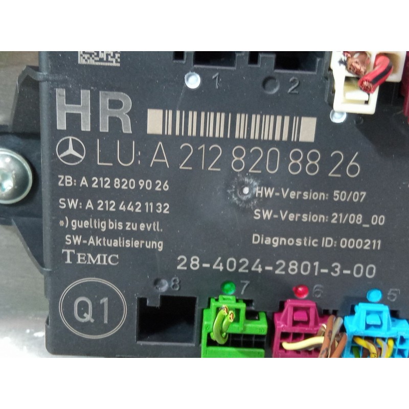 Recambio de elevalunas electrico trasero derecho para mercedes-benz clase e (w212) e 350 cgi (212.057) referencia OEM IAM A21282