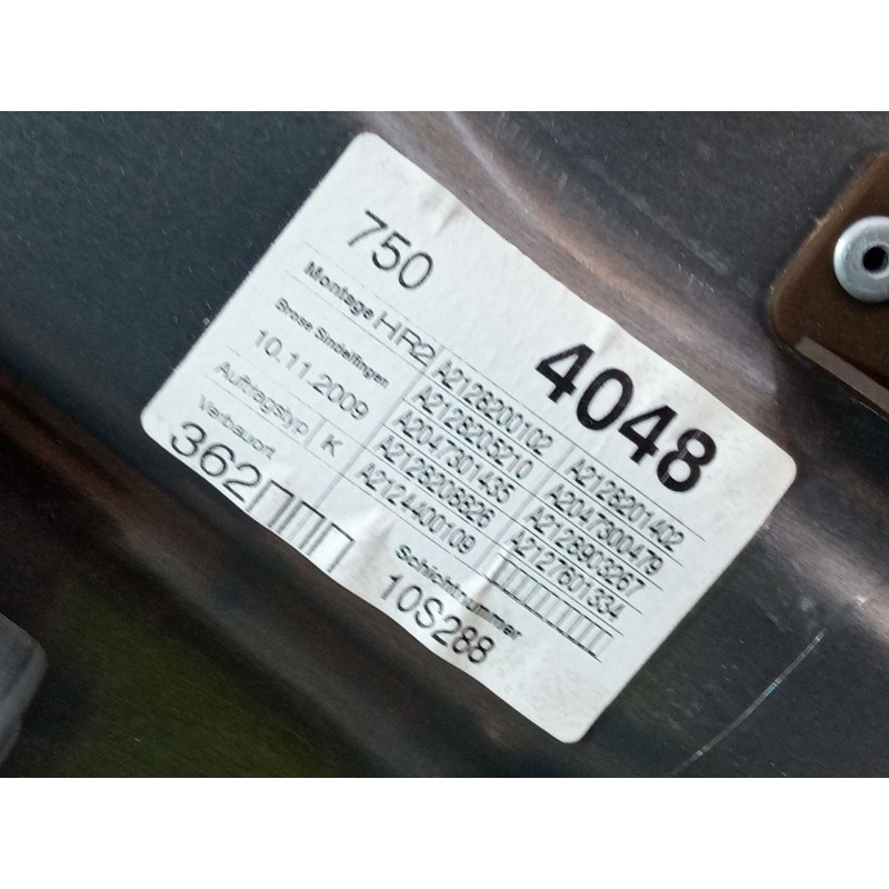 Recambio de elevalunas electrico trasero derecho para mercedes-benz clase e (w212) e 350 cgi (212.057) referencia OEM IAM A21282