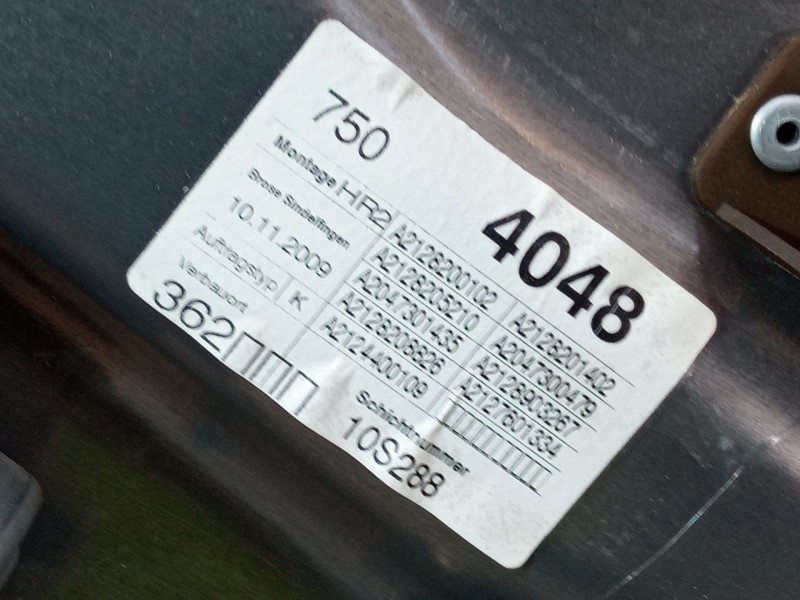 Recambio de elevalunas electrico trasero derecho para mercedes-benz clase e (w212) e 350 cgi (212.057) referencia OEM IAM A21282
