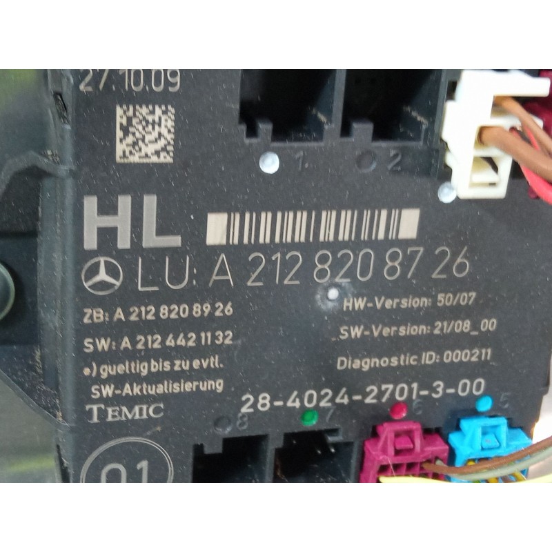 Recambio de elevalunas electrico trasero izquierdo para mercedes-benz clase e (w212) e 350 cgi (212.057) referencia OEM IAM   