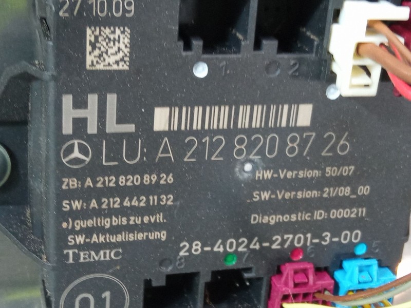 Recambio de elevalunas electrico trasero izquierdo para mercedes-benz clase e (w212) e 350 cgi (212.057) referencia OEM IAM   