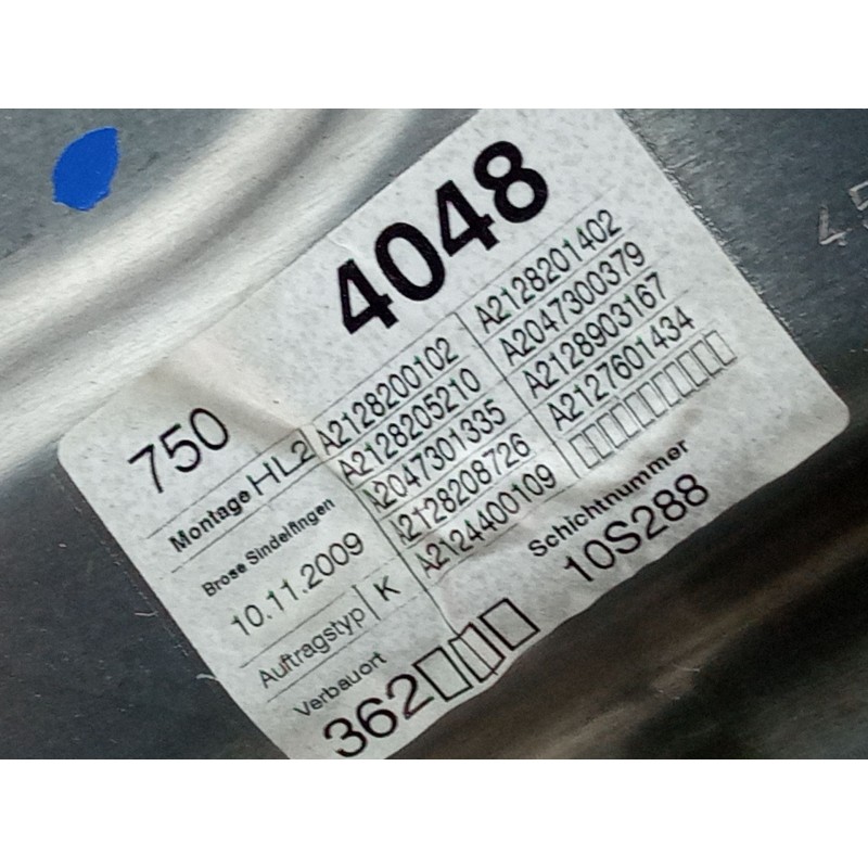 Recambio de elevalunas electrico trasero izquierdo para mercedes-benz clase e (w212) e 350 cgi (212.057) referencia OEM IAM   