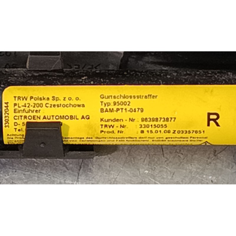 Recambio de anclaje cinturon delantero derecho para citroën c3 i (fc_, fn_) 1.4 hdi referencia OEM IAM   
