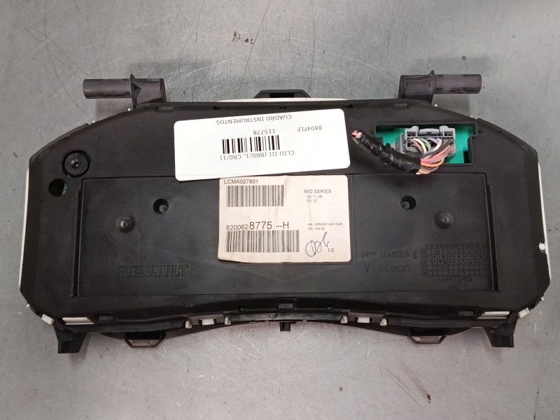 Recambio de cuadro instrumentos para renault clio iii (br0/1, cr0/1) 1.2 16v (br02, br0j, br11, cr02, cr0j, cr11) referencia OEM
