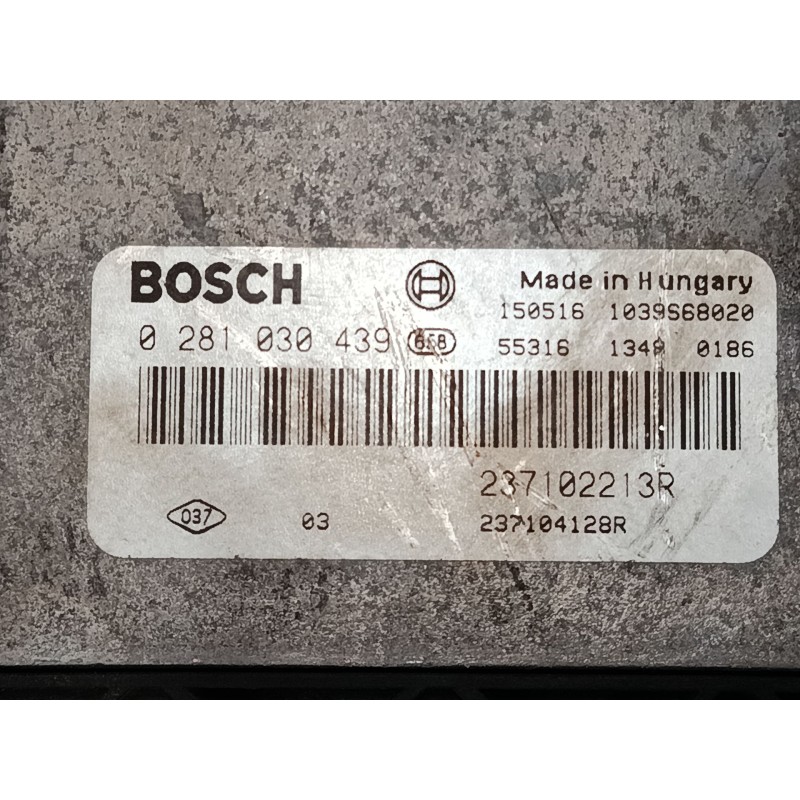 Recambio de centralita motor uce para dacia duster (hs_) 1.5 dci (hsaj) referencia OEM IAM 237102213R 0281030439 