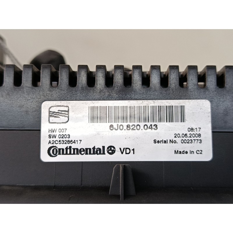 Recambio de mando climatizador para seat ibiza iv (6j5, 6p1) 1.9 tdi referencia OEM IAM 6J0820043 A2C53286417 