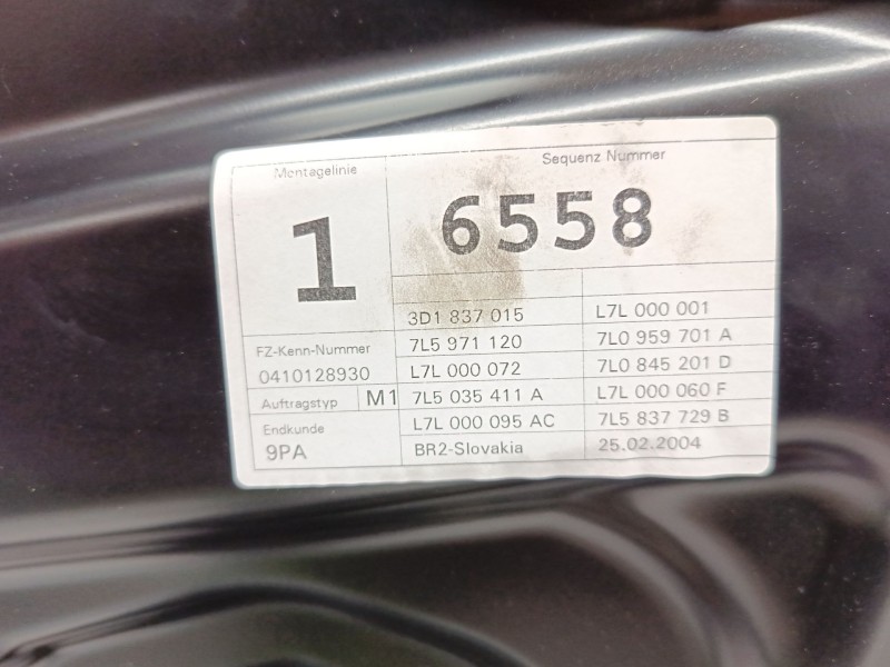 Recambio de puerta delantera izquierda para porsche cayenne (9pa) s 4.5 referencia OEM IAM 95553101105  