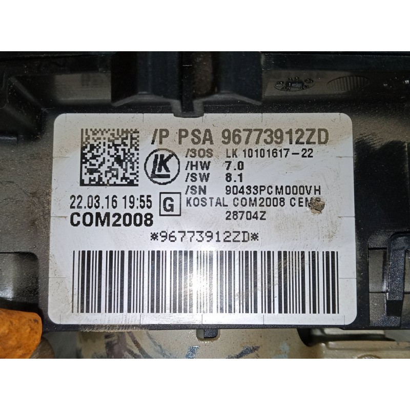 Recambio de mando luces para peugeot 3008 suv (mc_, mr_, mj_, m4_) 1.6 bluehdi 120 referencia OEM IAM 96773912ZD  COM2008