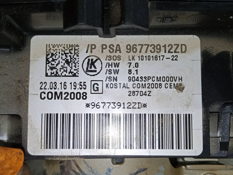 Recambio de mando luces para peugeot 3008 suv (mc_, mr_, mj_, m4_) 1.6 bluehdi 120 referencia OEM IAM 96773912ZD  COM2008