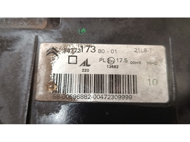 Recambio de faro izquierdo para citroën grand c4 spacetourer (3a_, 3e_) 2.0 bluehdi 160 referencia OEM IAM 9677217380  