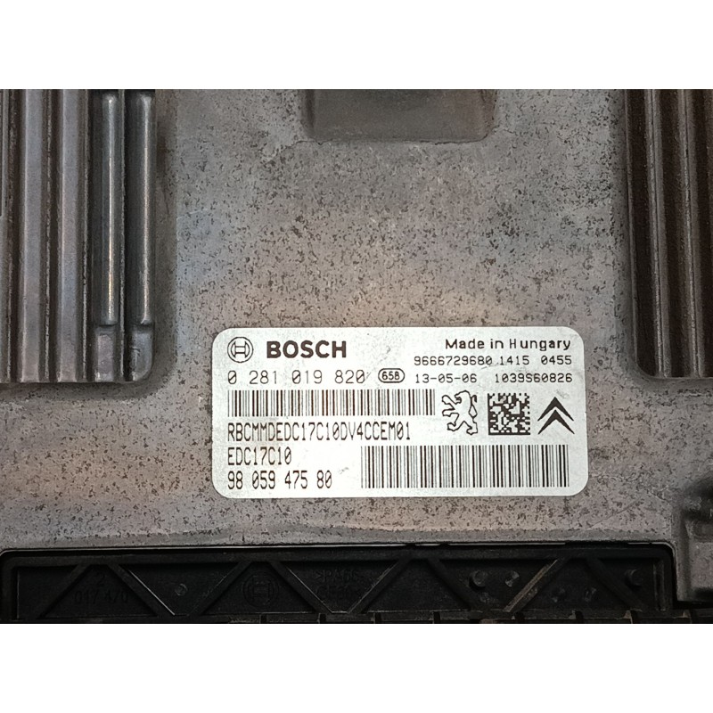 Recambio de centralita motor uce para peugeot 208 i (ca_, cc_) 1.4 hdi referencia OEM IAM 9805947580 9666729680 0281019820