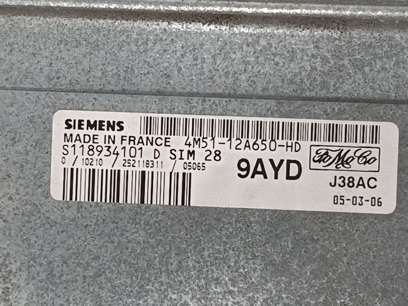 Recambio de centralita motor uce para ford focus ii sedán (db_, fch, dh) 1.6 referencia OEM IAM 4M5112A650HD S118934101D 