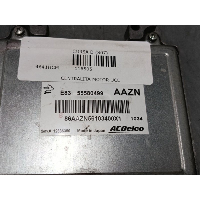 Recambio de centralita motor uce para opel corsa d (s07) 1.2 (l08, l68) referencia OEM IAM E8355580499  