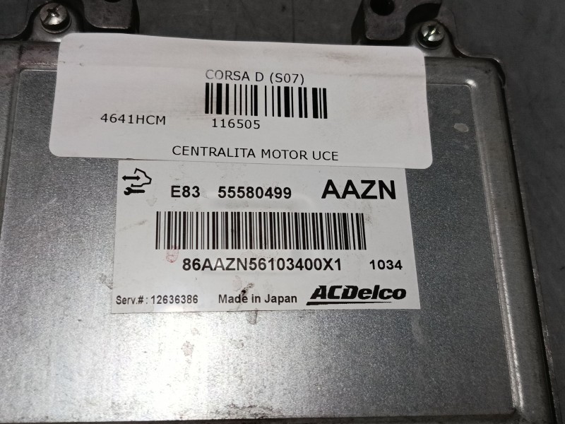 Recambio de centralita motor uce para opel corsa d (s07) 1.2 (l08, l68) referencia OEM IAM E8355580499  