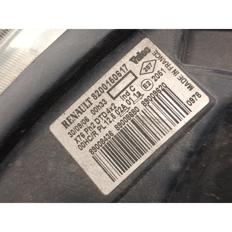 Recambio de faro derecho para renault kangoo express (fc0/1_) 1.2 16v (fc05, fc0w, fc1d, fc1p, fc1k, fc0t) referencia OEM IAM 82