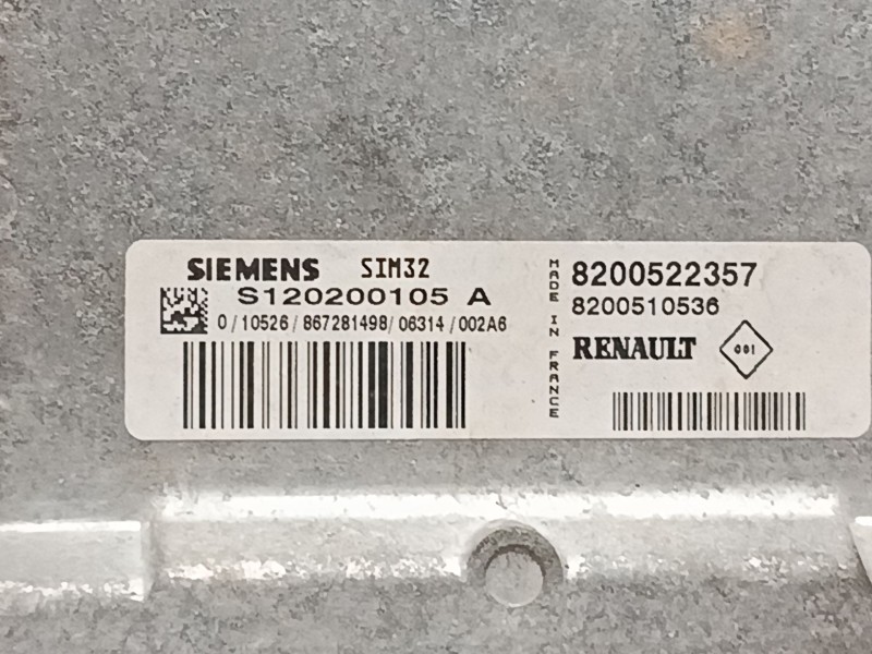 Recambio de centralita motor uce para renault clio iii (br0/1, cr0/1) 1.2 16v (br02, br0j, br11, cr02, cr0j, cr11) referencia OE
