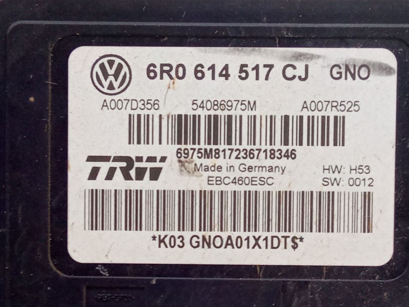 Recambio de abs para skoda rapid spaceback (nh1) 1.0 tsi referencia OEM IAM 6R0614517CJ 54086975M 