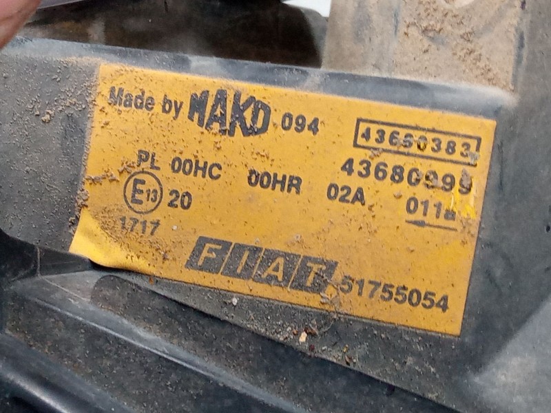 Recambio de faro derecho para fiat doblo monospace (119_, 223_) 1.4 referencia OEM IAM   