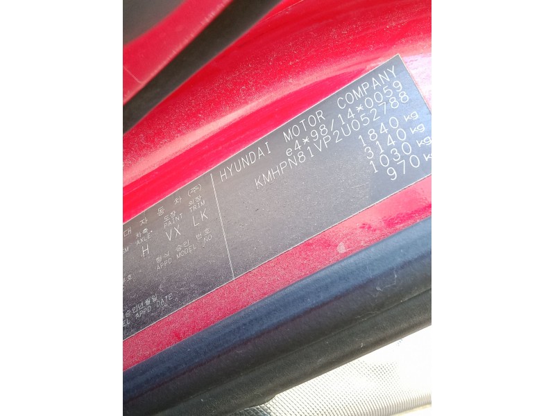 hyundai matrix (fc) del año 2002